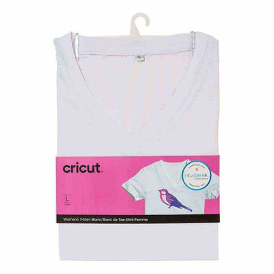 Women's Large T-Shirt V-Neck - Infusible Ink - Cricut - Clearance