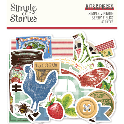 Bits and Pieces - Simple Vintage Berry Fields Collection - Simple Stories
