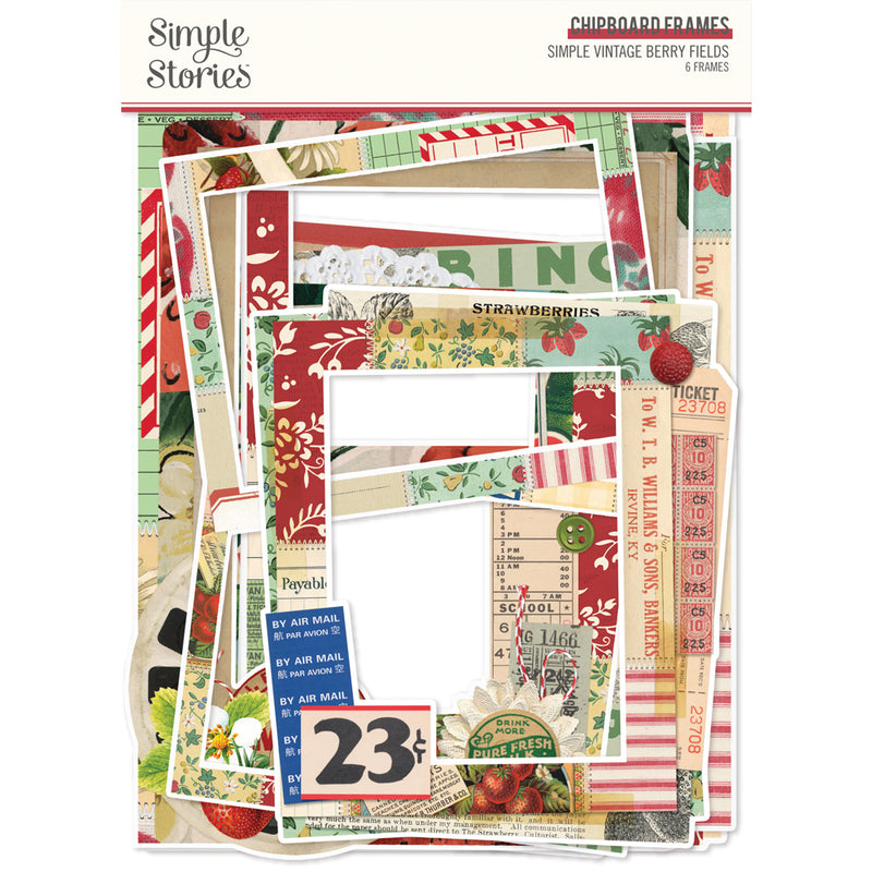 Chipboard Frames - Simple Vintage Berry Fields Collection - Simple Stories