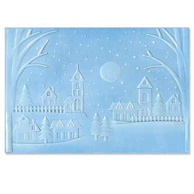 Winter Village 3-D Textured Emboss Folder  - Sizzix