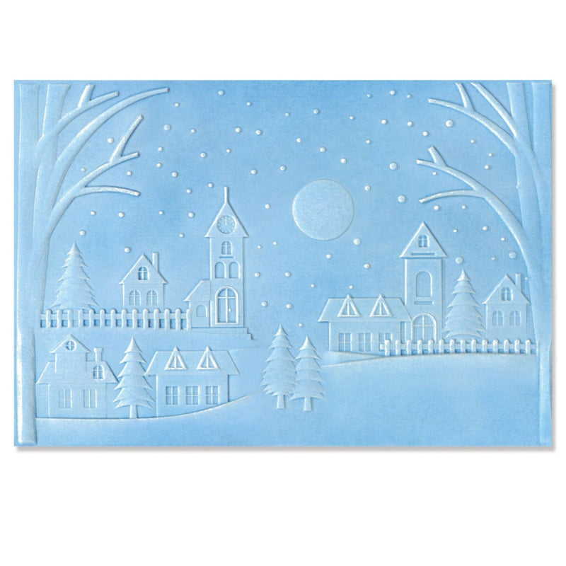 Winter Village 3-D Textured Emboss Folder  - Sizzix