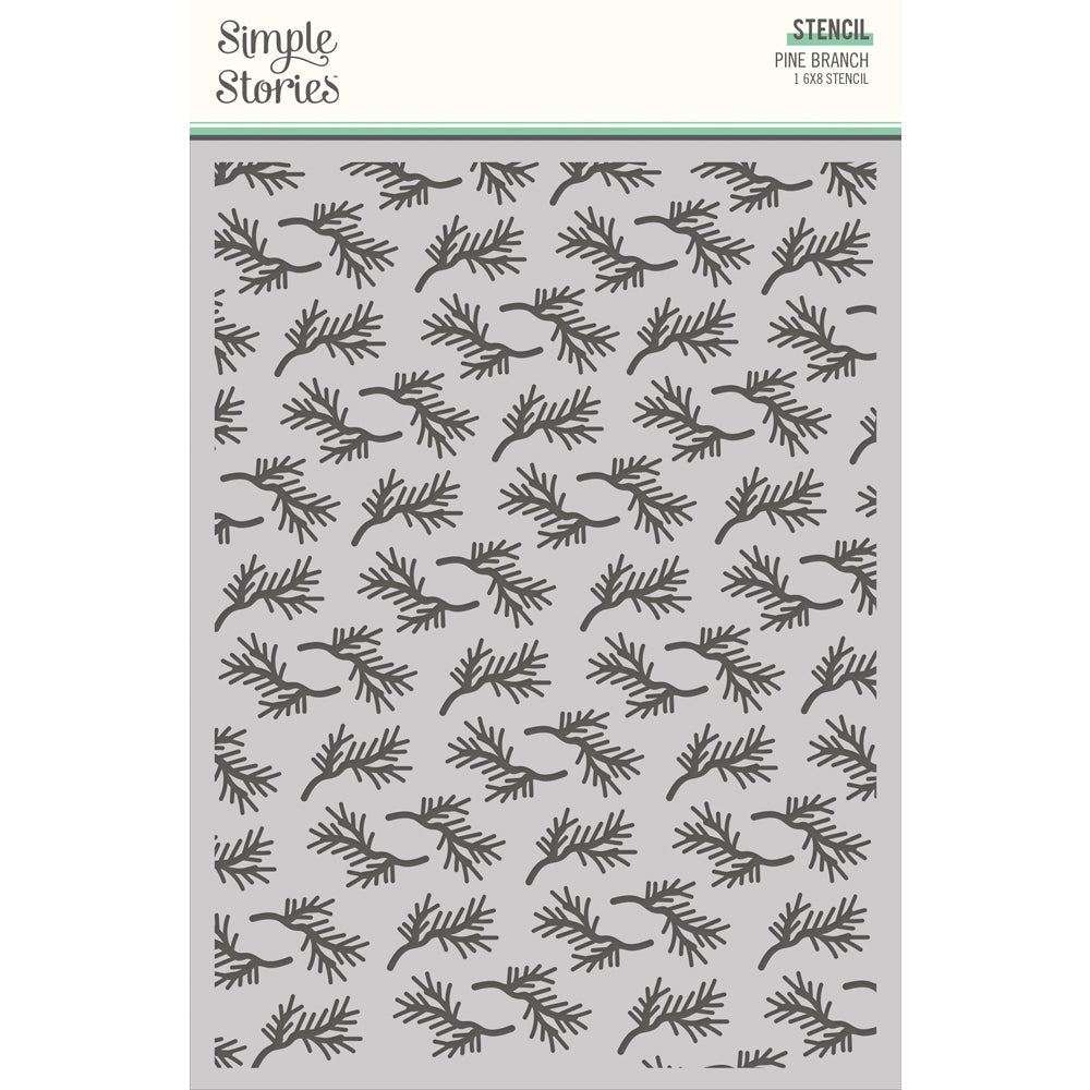Trail Mix 6x8 Stencil Pine Branch  - Simple Stories