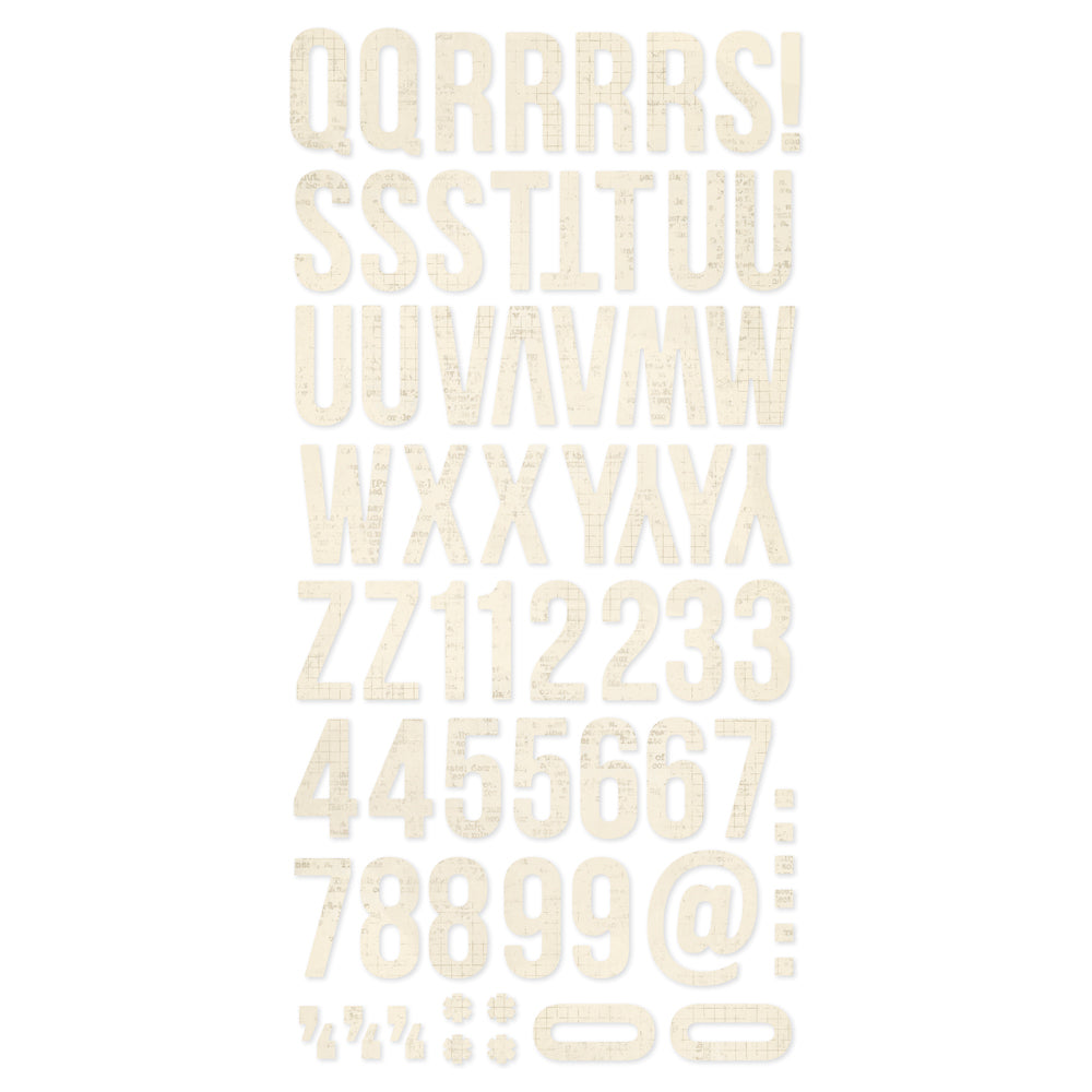 Foam Alphas Vintage Cream Stickers - Simple Vintage Essentials-  Simple Stories