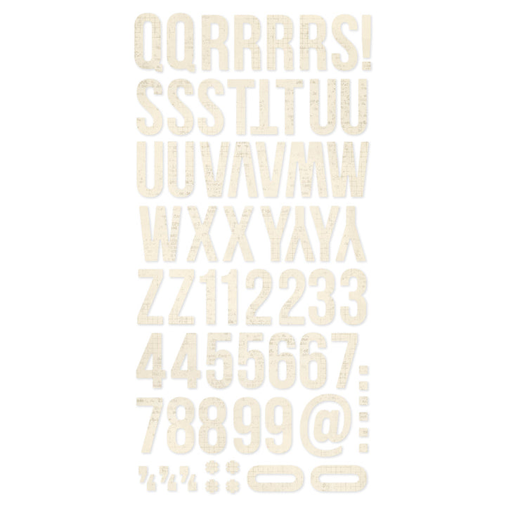 Foam Alphas Vintage Cream Stickers - Simple Vintage Essentials-  Simple Stories