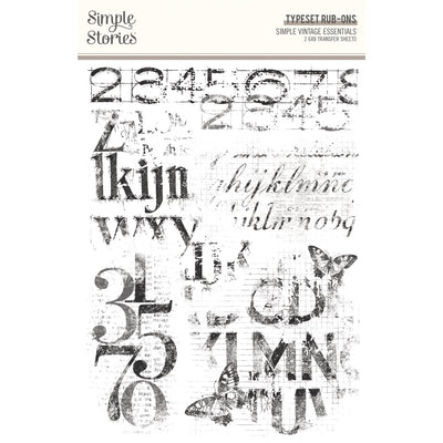 Typeset Rub Ons- Simple Vintage Essentials - Simple Stories