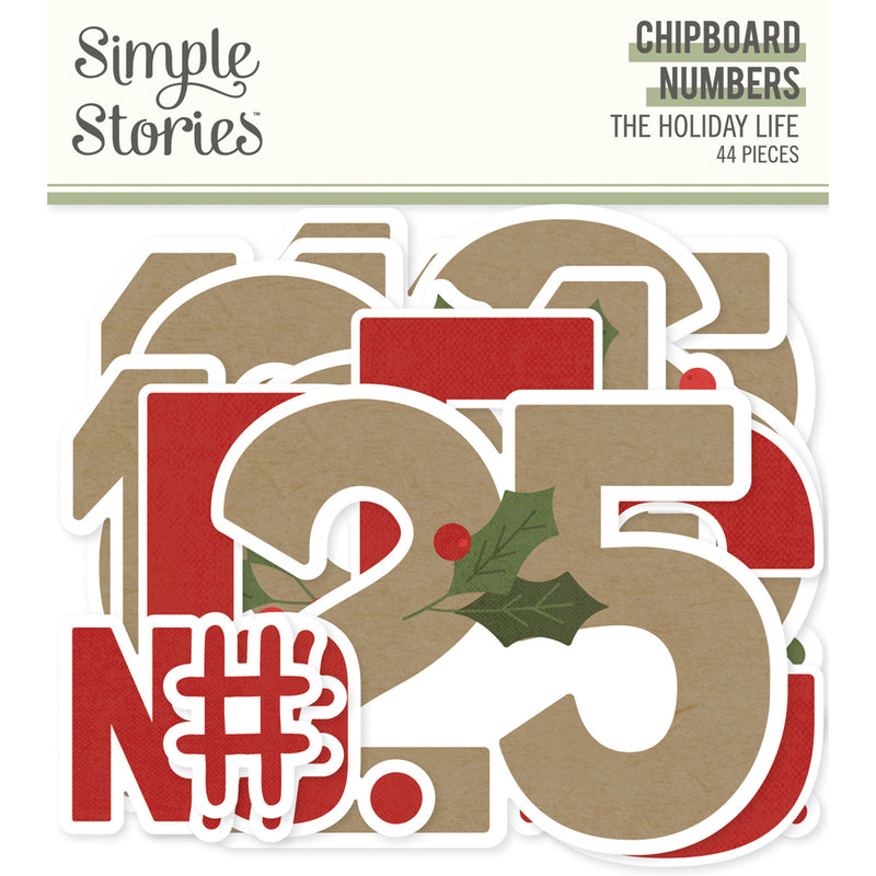 The Holiday Life - Chipboard Numbers - Simple Stories