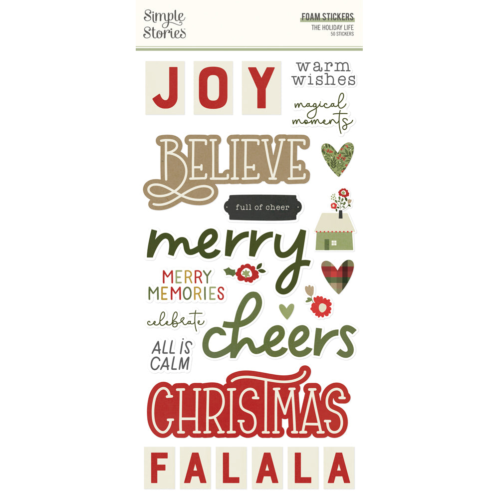 The Holiday Life - Foam Stickers - Simple Stories