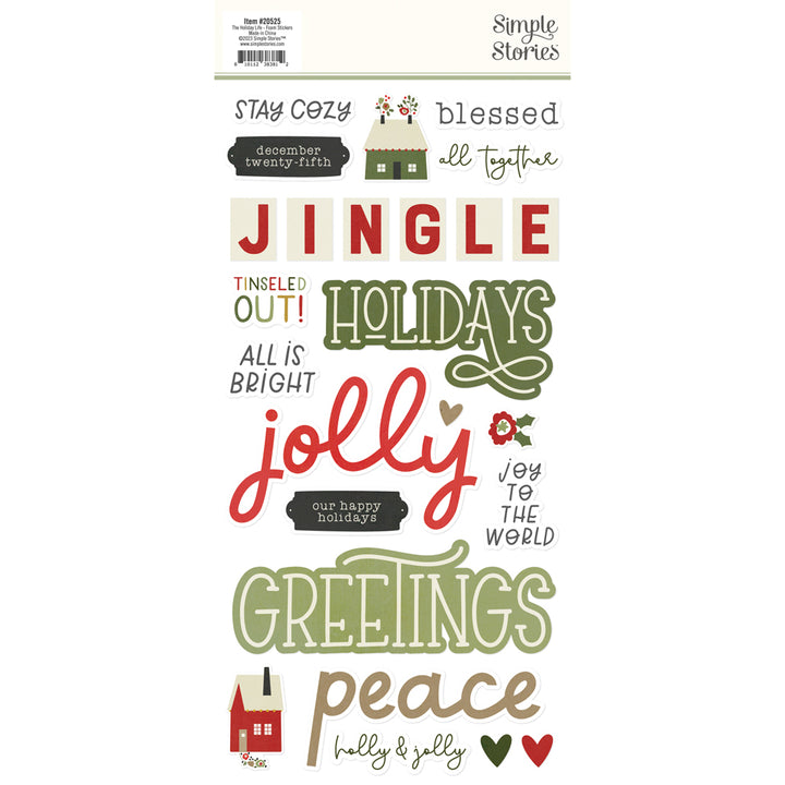 The Holiday Life - Foam Stickers - Simple Stories