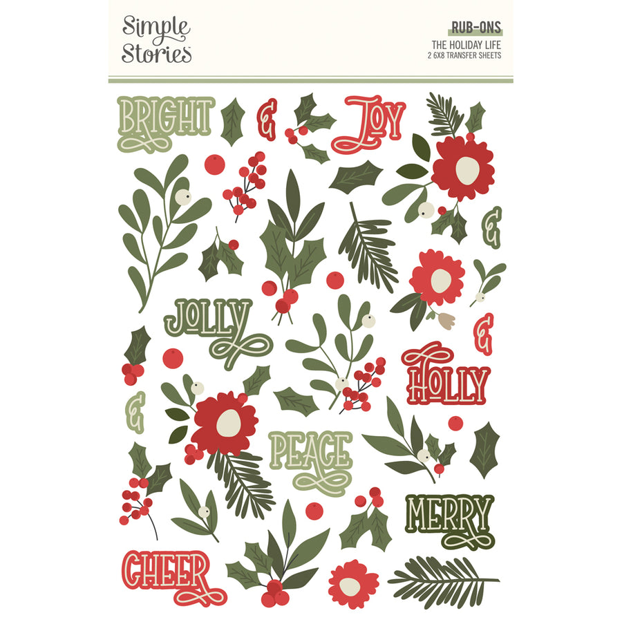 The Holiday Life - Rub Ons - Simple Stories