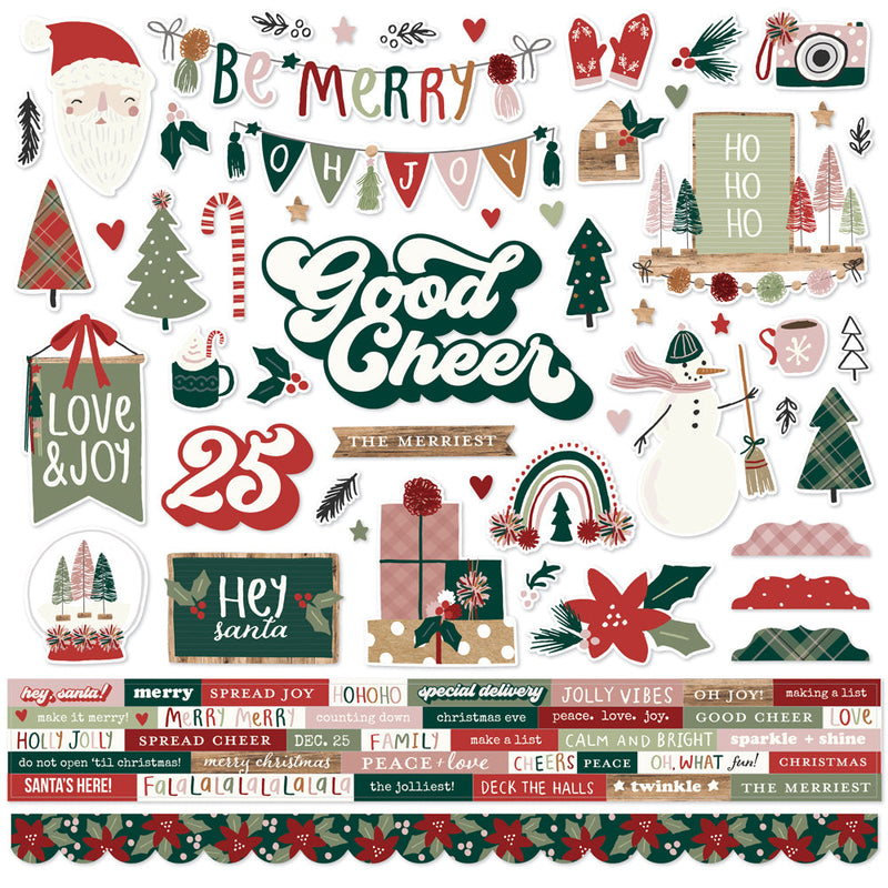 Boho Christmas - Cardstock Stickers - Simple Stories