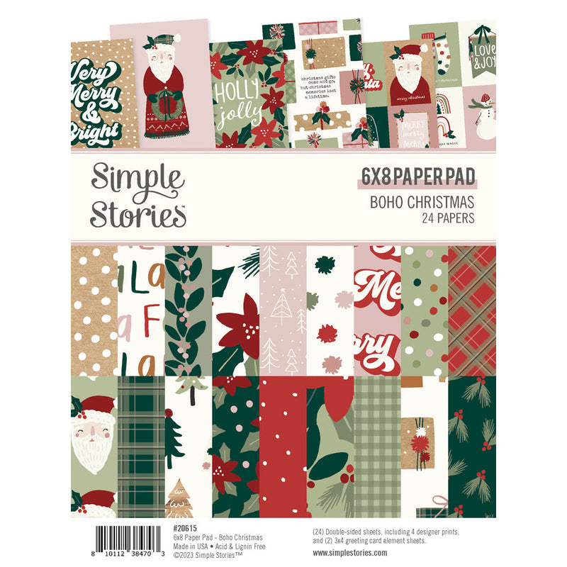 Boho Christmas - 6x8 Pad - Simple Stories