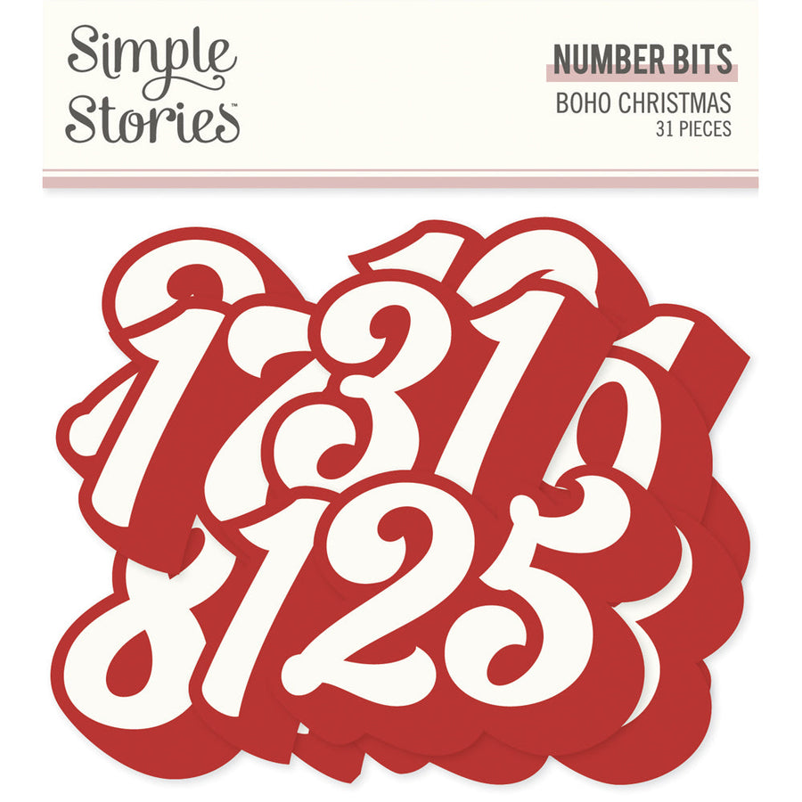 Boho Christmas - Number Bits & Pieces - Simple Stories