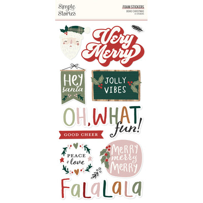 Boho Christmas - Foam Stickers - Simple Stories