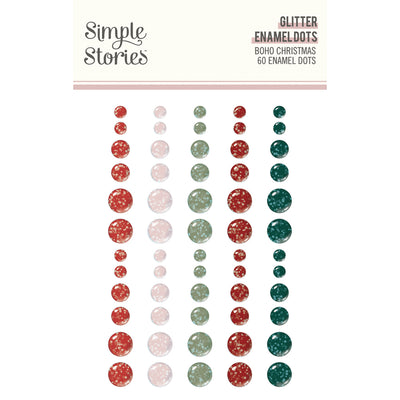 Boho Christmas - Glitter Enamel Dots - Simple Stories