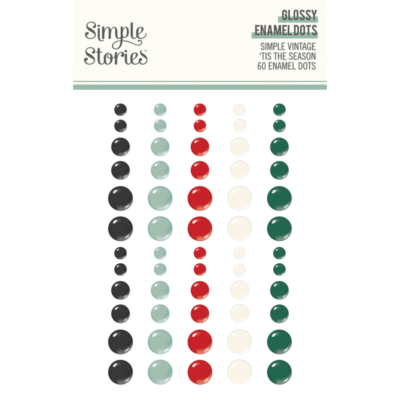 Simple Vintage Tis The Season - Glossy Enamel Dots - Simple Stories