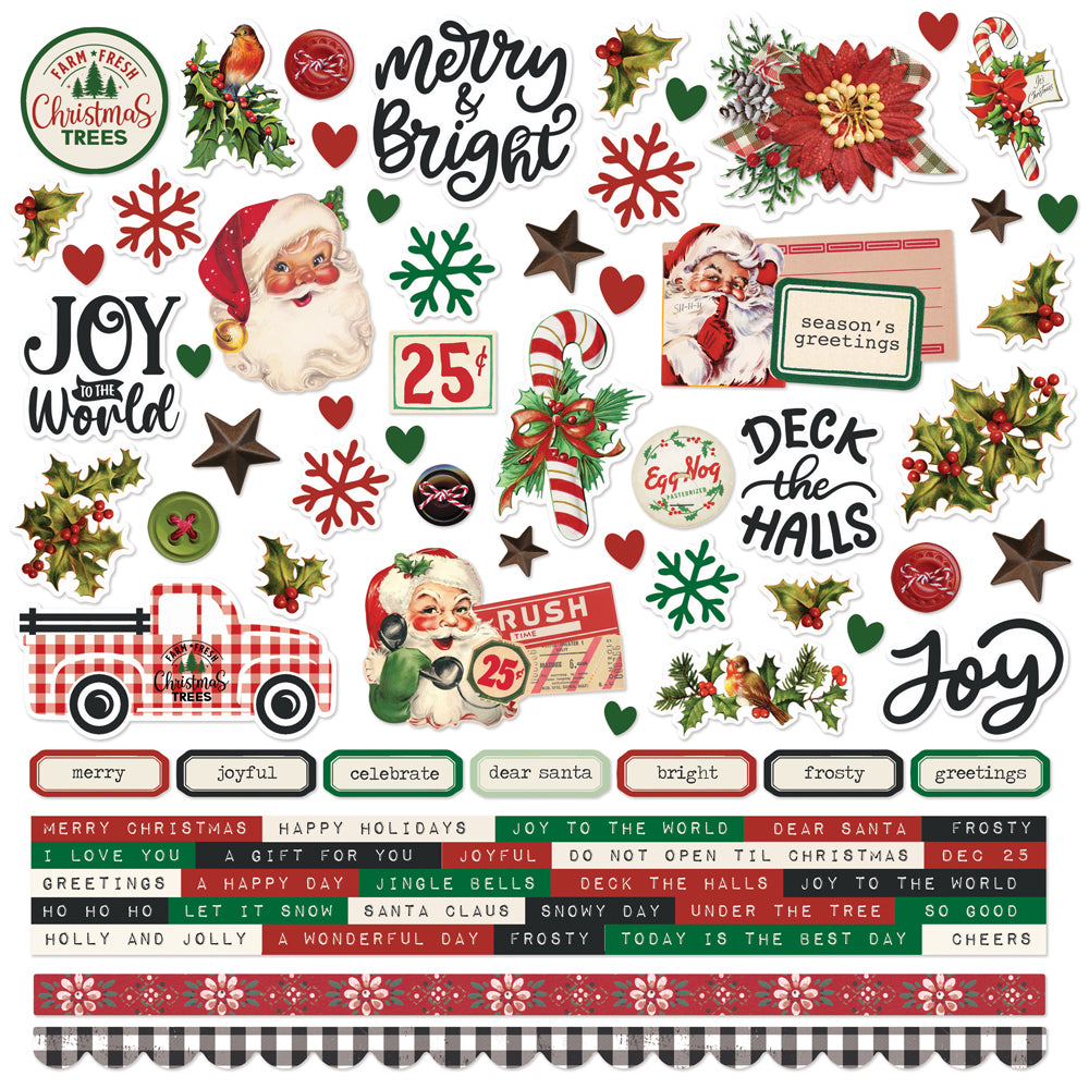Simple Vintage Dear Santa - Cardstock Stickers - Simple Stories