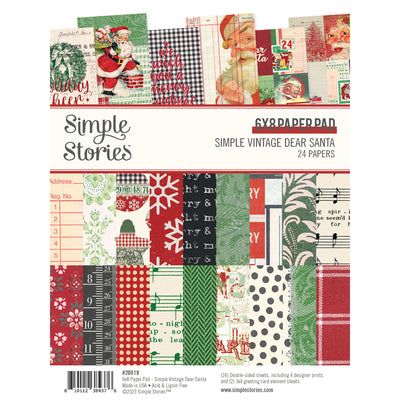 Simple Vintage Dear Santa - 6x8 Pad - Simple Stories