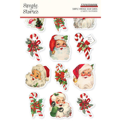 Simple Vintage Dear Santa - Sticker Book - Simple Stories