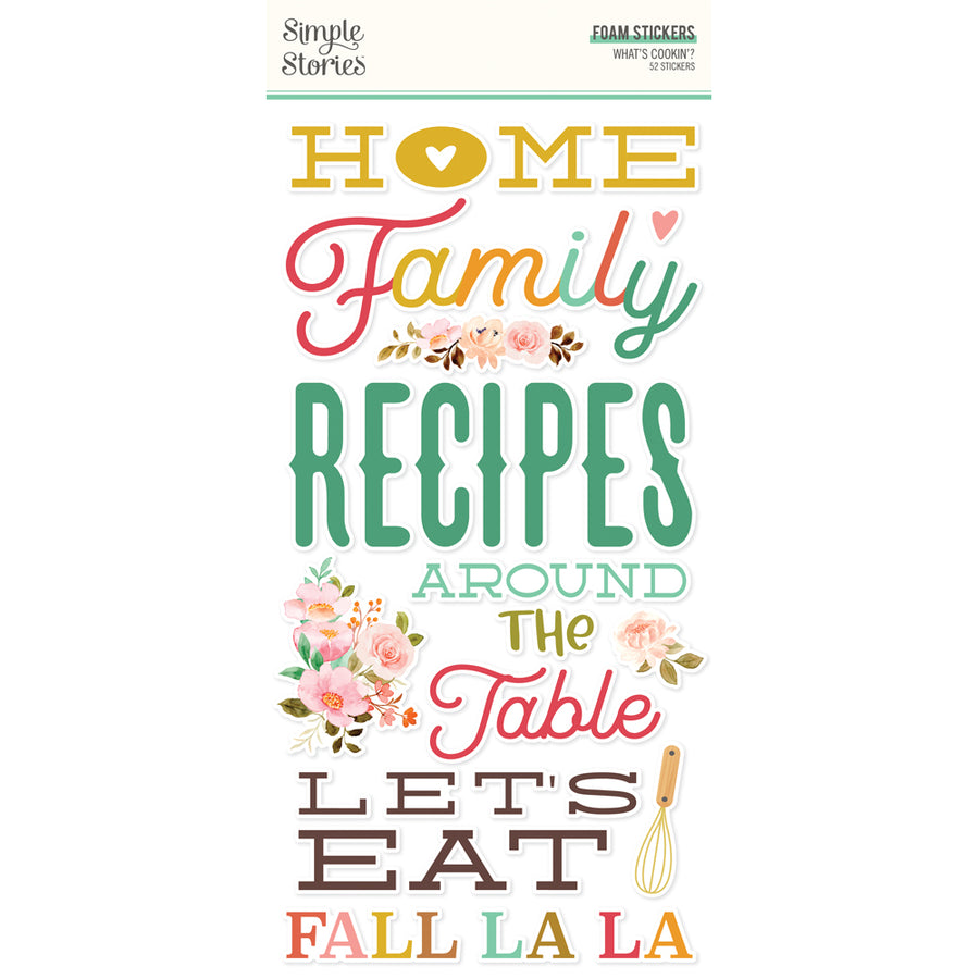 What's Cookin' ? - Foam Stickers - Simple Stories