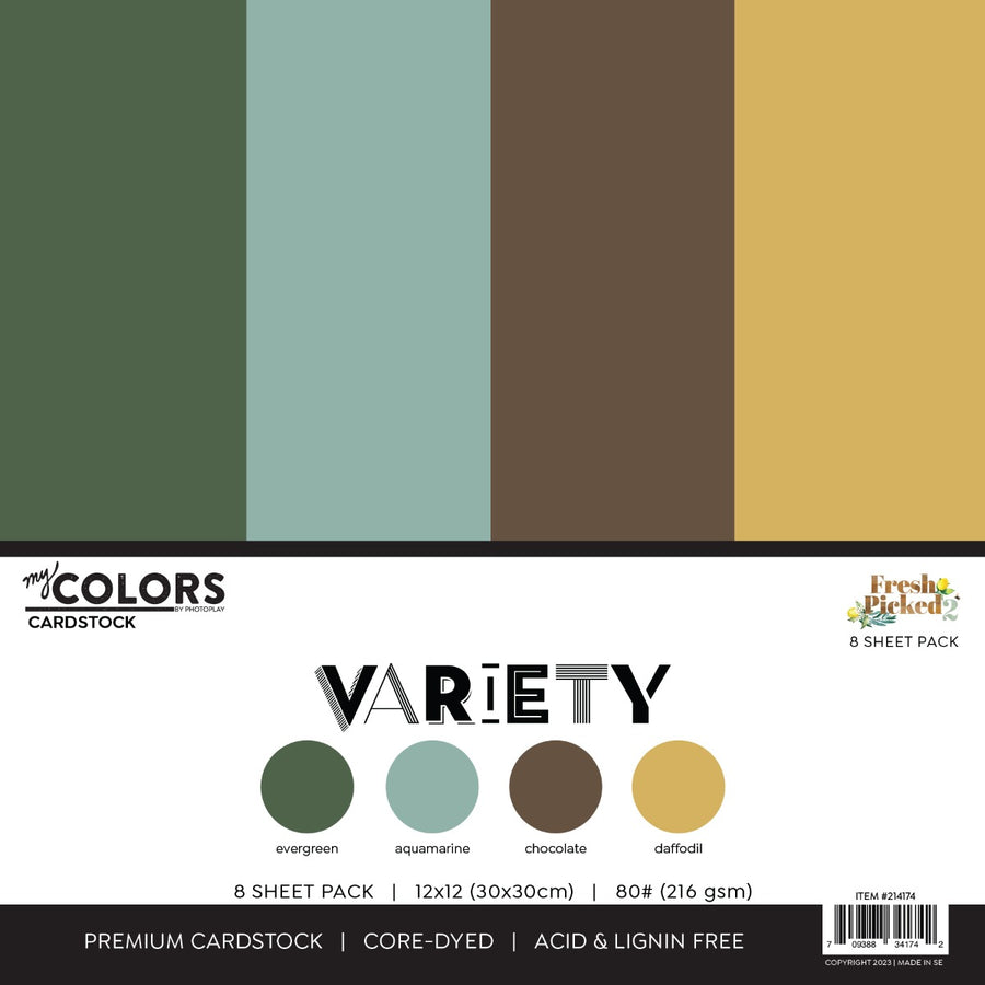 Fresh Picked 2 -  Cardstock Variety Pack-8sheets - Photo Play