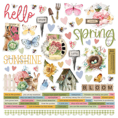Simple Vintage Spring Garden  Cardstock Stickers - Simple Stories