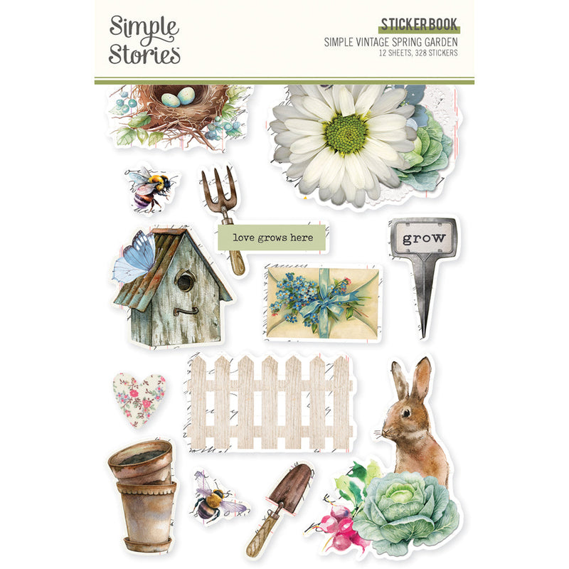 Simple Vintage Spring Garden  Sticker Book - Simple Stories