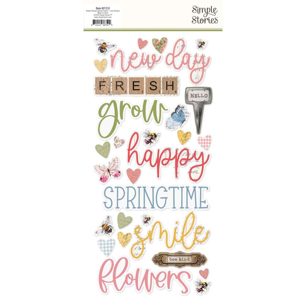 View 2 of Simple Vintage Spring Garden  Foam Stickers - Simple Stories