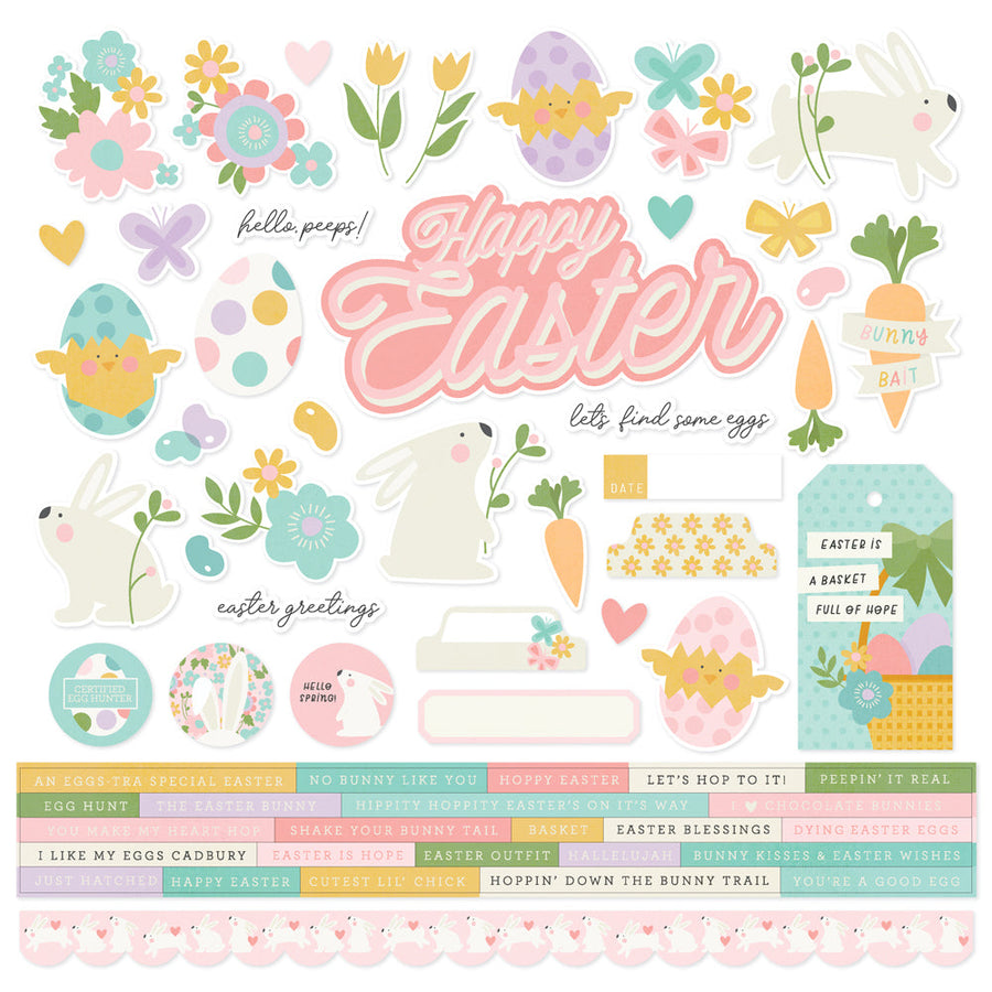 Hoppy Easter Cardstock Stickers - Simple Stories
