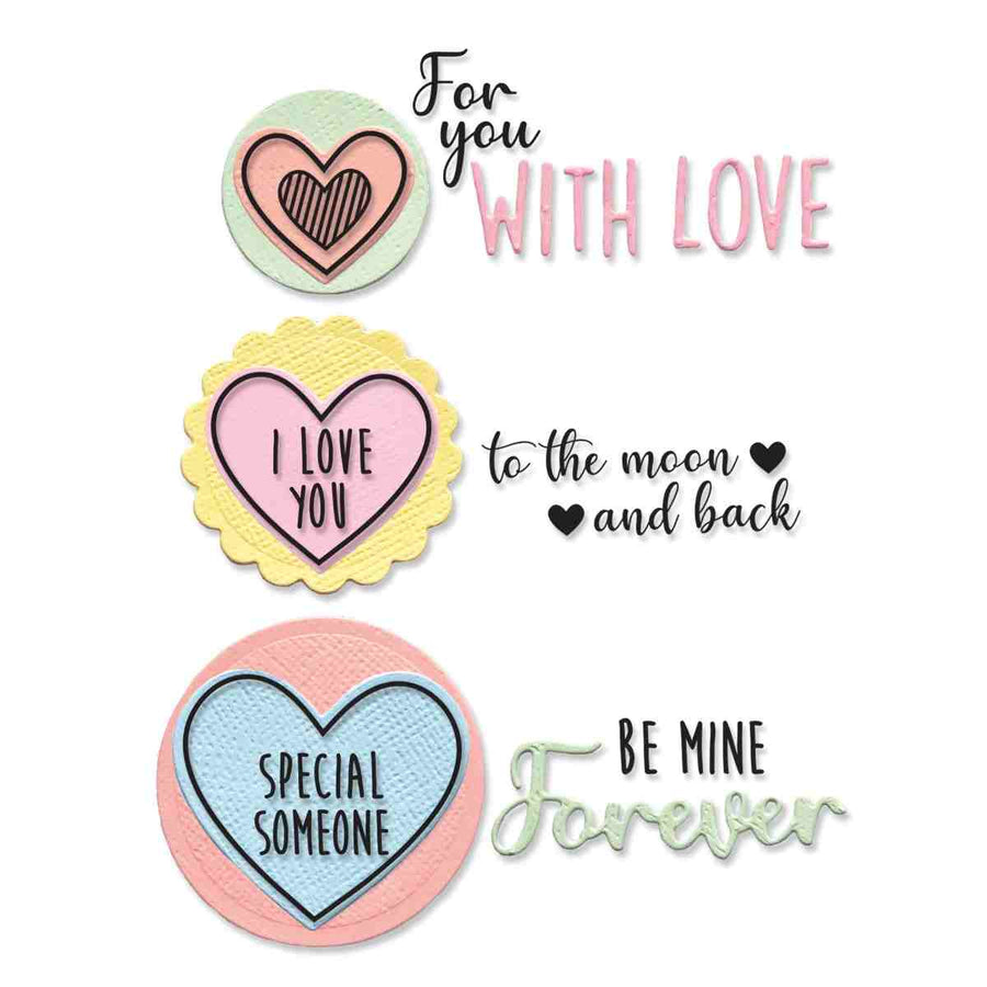 Love Hearts Framelits w/ Stamps-Olivia Rose-Sizzix