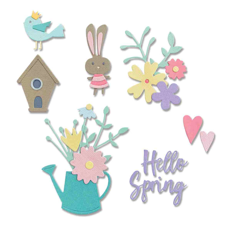 Hello Spring Thinlits Dies - Olivia Rose - Sizzix - Clearance