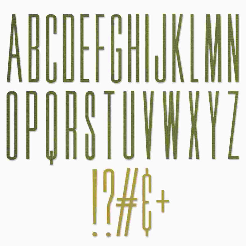 Alphanumeric Stretch Upper Thinlits Dies - Tim Holtz - Sizzix - Clearance