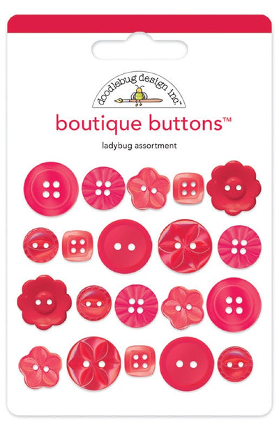 Ladybug Boutique Buttons - Monochromatic - Doodlebug