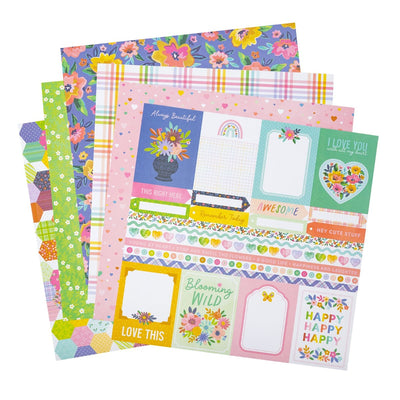 Paper Pad, 12x12 - Paige Evans - Blooming Wild Collection - American Crafts