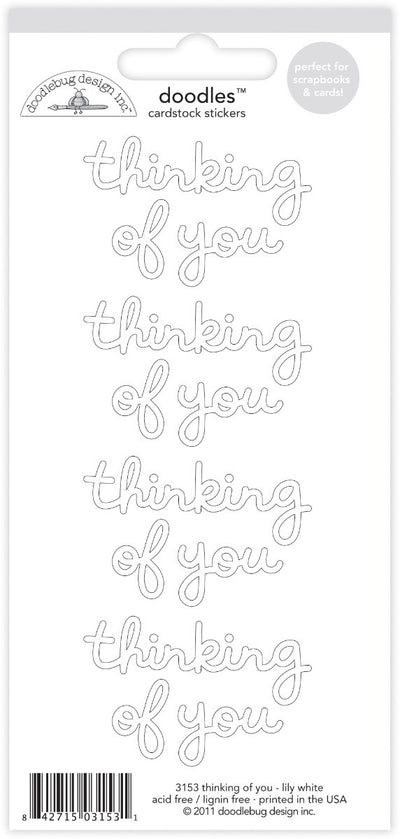 Lily White Thinking of You Stickers - Pumpkin Spice - Doodlebug