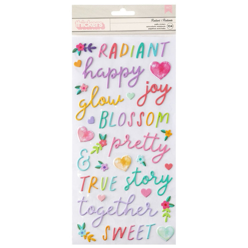 Radiant Phrase Thickers - Paige Evans - Blooming Wild Collection - American Crafts