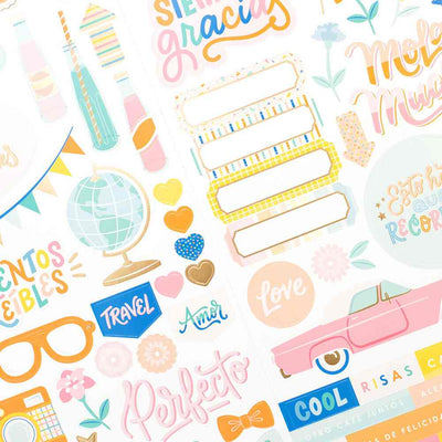 Buenos Dias Accent & Phrase Stickers - American Crafts - Clearance