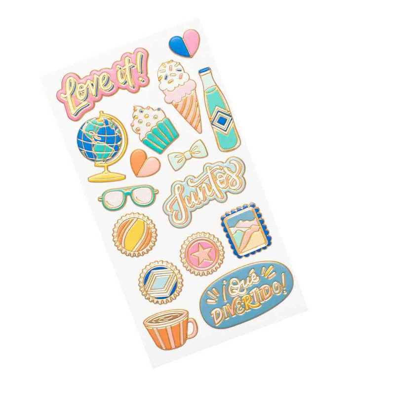 Buenos Dias Faux Enamel Stickers - American Crafts