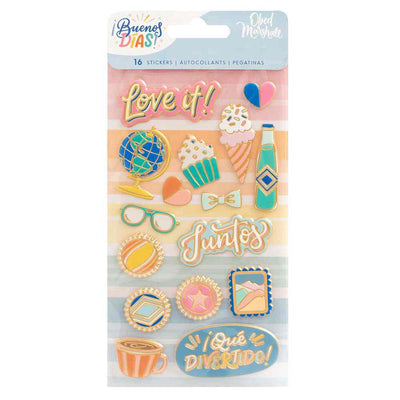 Buenos Dias Faux Enamel Stickers - American Crafts