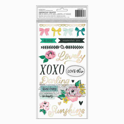 Lovely Puffy Stickers - Garden Party - American Crafts