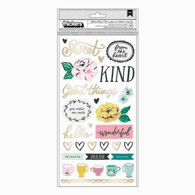 Lovely Puffy Stickers - Garden Party - American Crafts