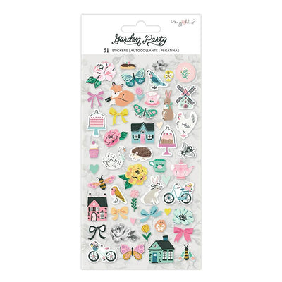 Garden Party Puffy Stickers - American Crafts