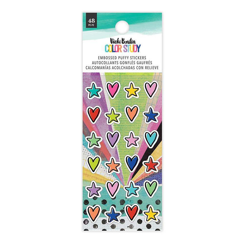 Color Study Embossed Puffy Stickers - American Crafts