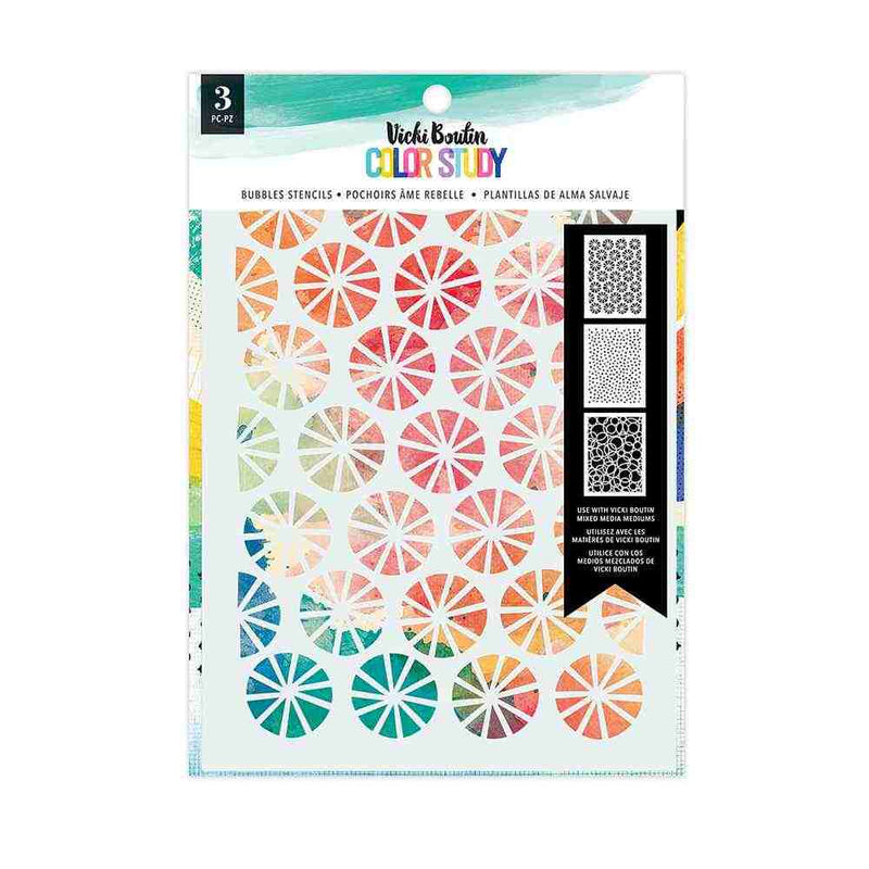Bubbles Masking Stencil - Color Study - American Crafts