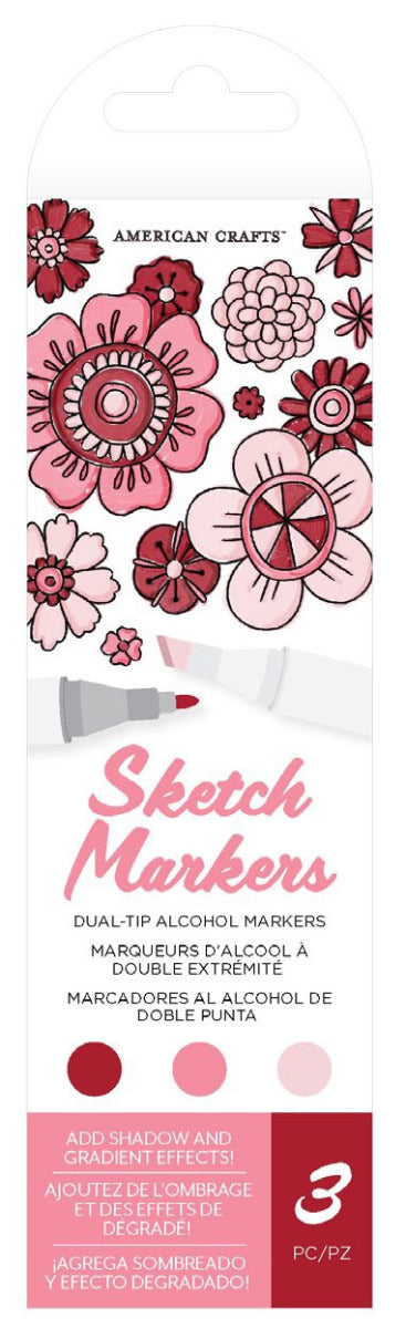 Antique Rose Sketch Markers - American Crafts