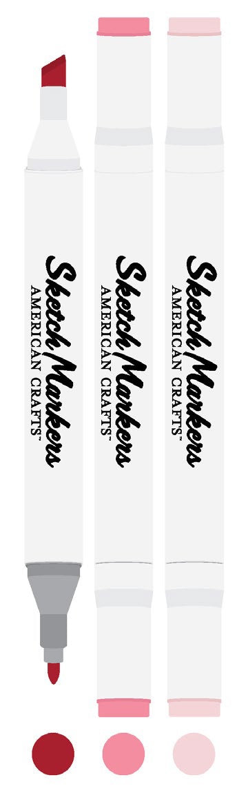 Memory markers, all-around scrapbook markers, fine & medium point (American  Crafts)<br>(5_colors)<br><font