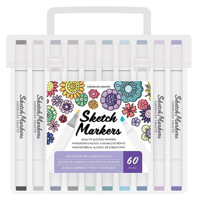 60 Sketch Markers Value Pack - American Crafts - Clearance
