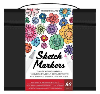 80 Sketch Markers Value Pack - American Crafts - Clearance