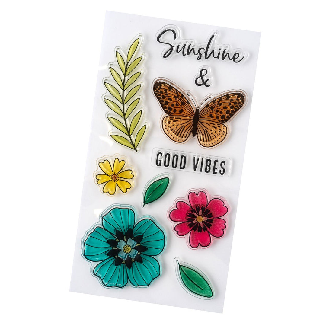 Good Vibes Acrylic Stamps - Vicki Boutin - Where To Next Collection - American Crafts