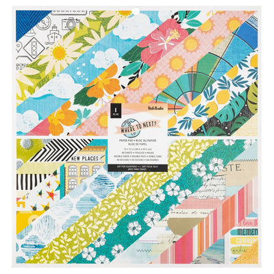 Double-Sided Paper Pad, 12x12 - Vicki Boutin - Where To Next Collection - American Crafts