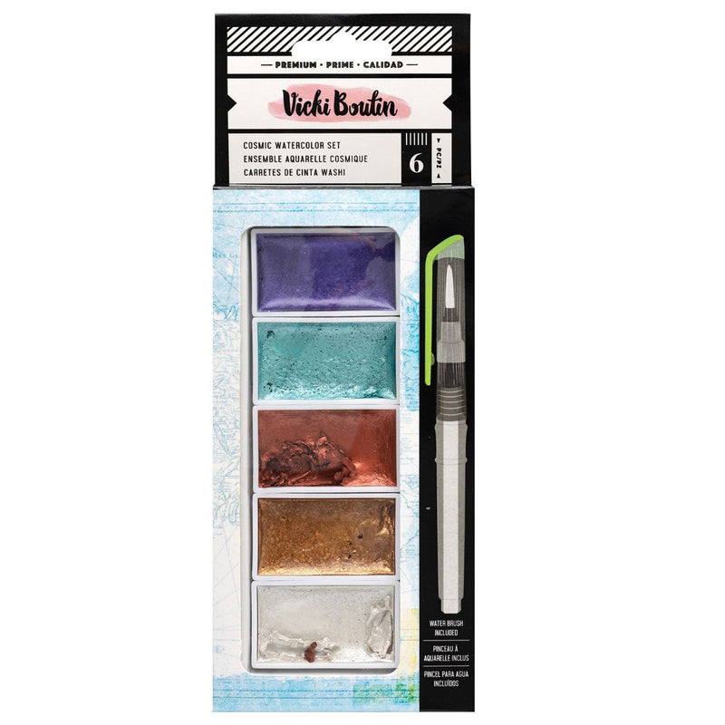 Hidden Gems Cosmic Watercolor Set - Vicki Boutin - Where To Next Collection - American Crafts
